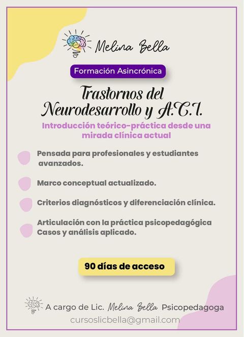 Trastornos del neurodesarrollo y A.C.I: Introducción teórico-práctica