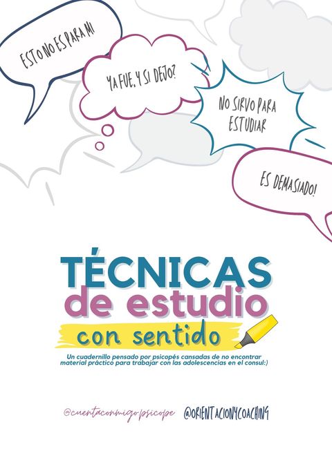 Cuadernillo - Tecnicas de Estudio con Sentido