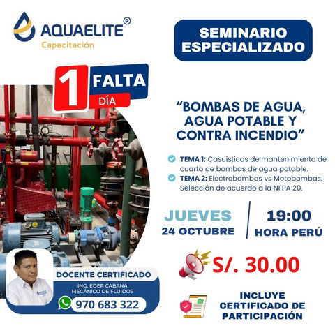 Seminario Especializado: “Agua Potable y contra incendio”