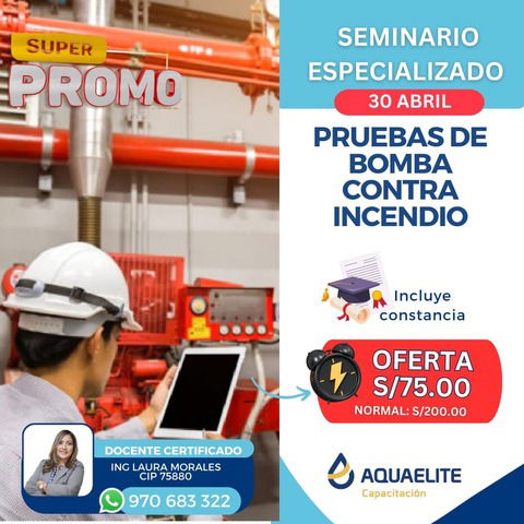 SEMINARIO PRUEBAS DE BOMBAS CONTRA INCENDIO