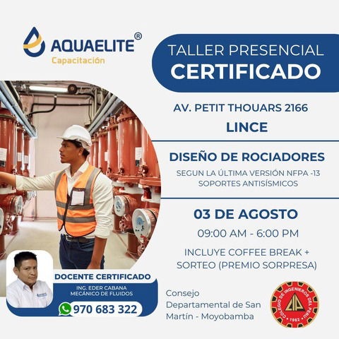 TALLER DE DISEÑO DE ROCIADORES SEGUN NFPA