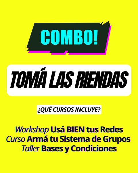 Combo TOMÁ LAS RIENDAS!