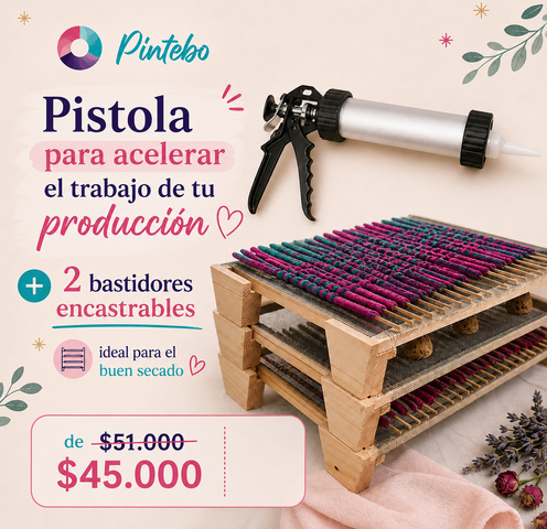 Combo pistola y dos bastidores encastrables 