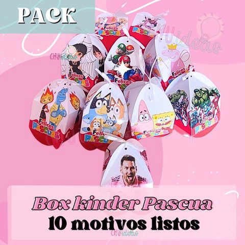 BOX HUEVO DE PASCUA  TIPO KINDER