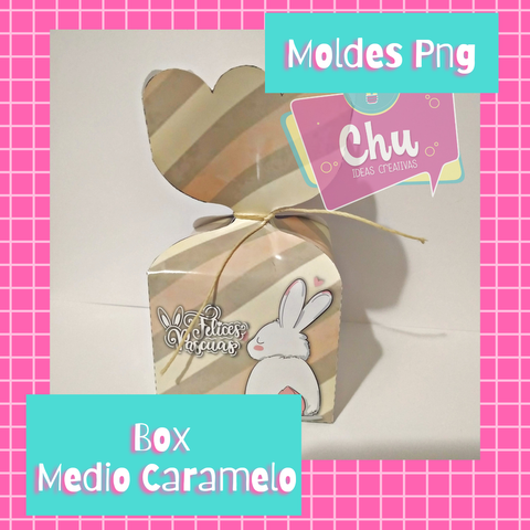 MOLDE  PNG BOX MEDIO CARAMELO 2 MEDIDAS