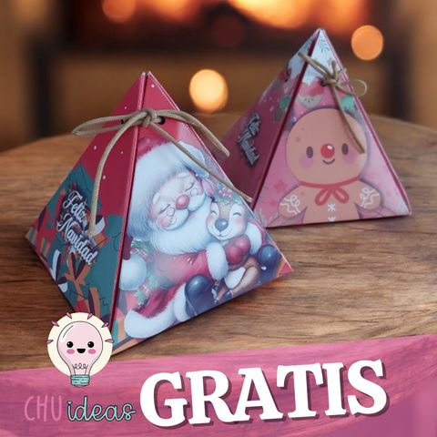 Cajitas pirámides para el arbolito