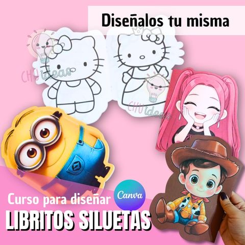 Curso diseña tus libritos siluetas de actividades con CANVA WEB (PREVENTA)