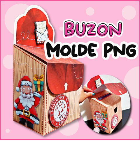 BUZON NAVIDAD MOLDE PNG 