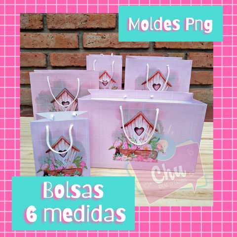 Pack moldes png 6 bolsas 