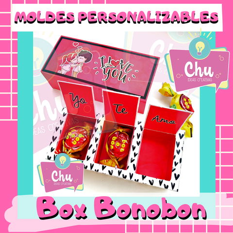 MOLDE CAJA BONOBON PERSONALIZABLE + LISTA