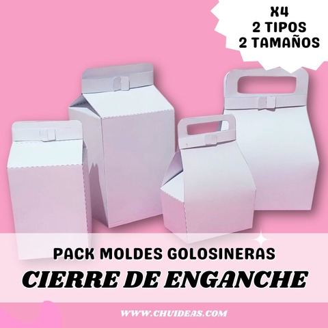 Pack Golosineras Cierre de enganche x4 (Molde PNG)