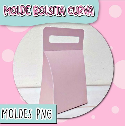 BOLSITA CURVA CON MANIJITA MOLDE PNG