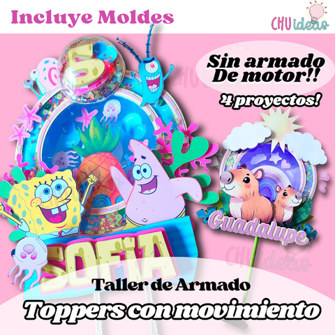 Toppers con movientos automáticos, Taller de Armado sin armado de motor