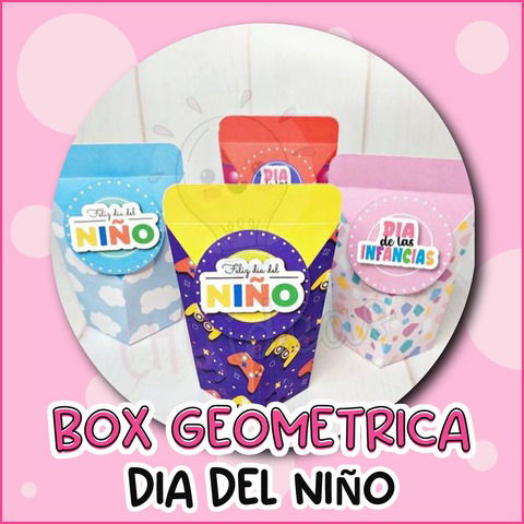 Box geometrica Dia del niño x4 diseños