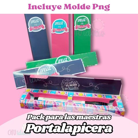 Porta lapicera para las Maestras x3 + molde png