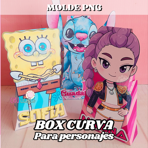 Golosinera curva para personajes