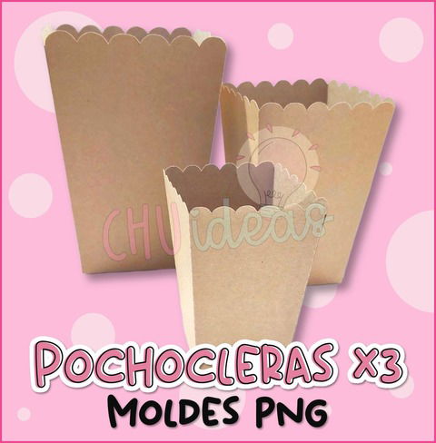 PACK POCHOCLERAS MOLDES PNG 3 TAMAÑOS