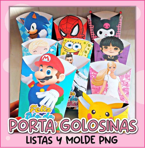 PORTA GOLOSINAS DIA DE LA NIÑEZ y MOLDE PNG