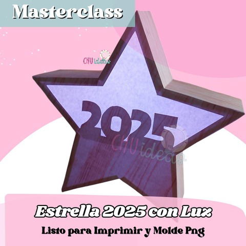 Masterclass Estrella 2025 Lampara (clase de armado + molde png)