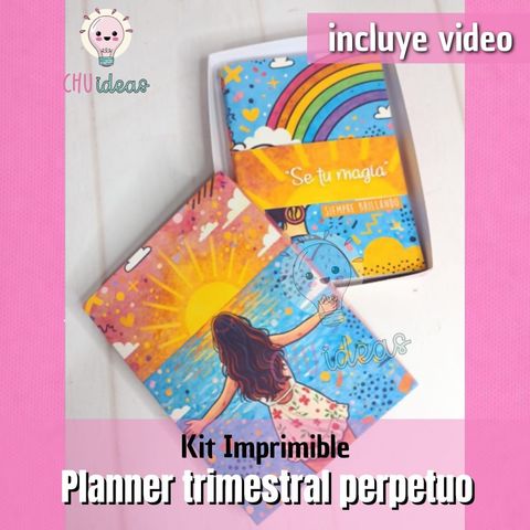 Planner trimestral Perpetuo imprimible