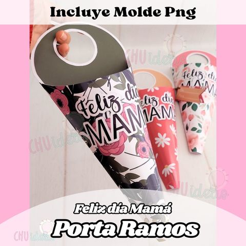 Porta Ramo grande x3 + Molde PNG