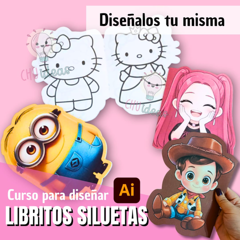 Curso diseña tus libritos siluetas de actividades con ILLUSTRATOR 