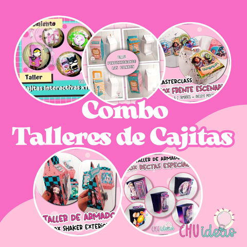 Combo talleres de cajitas especiales.