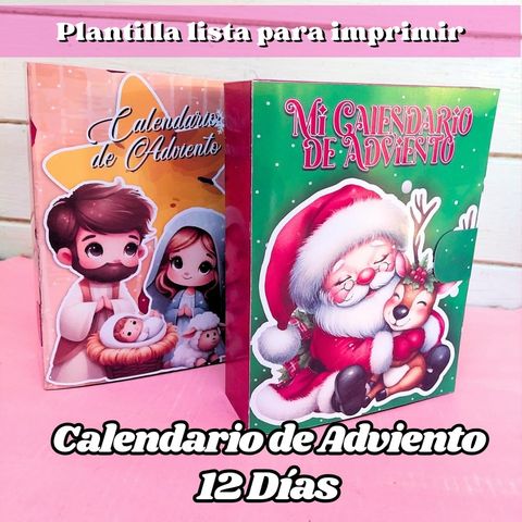 Calendario de adviento 12 dias Navideños + clase
