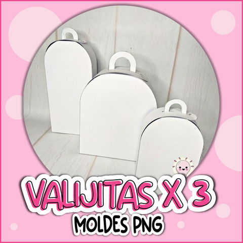 Nuevas Valijitas verticales x3 moldes Png