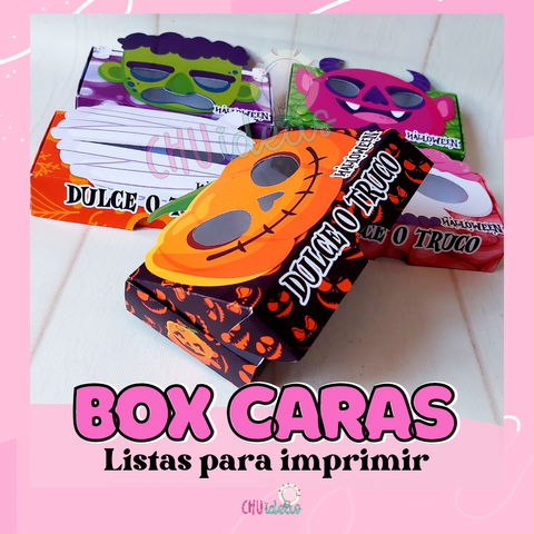 box rectangulares de Caras para halloween