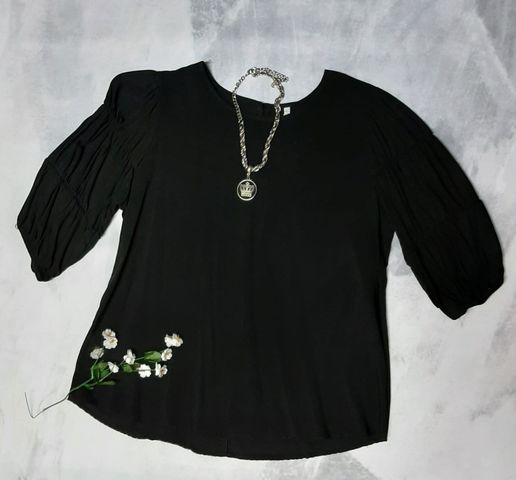 Blusa Manga Princesa negra