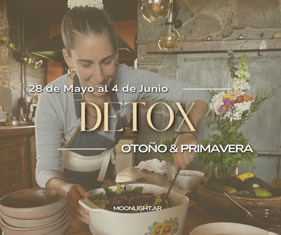 DETOX 7 días de orden y limpieza, sin azucares ni procesados, explorándonos a través del alimento. Próx fecha JULIO