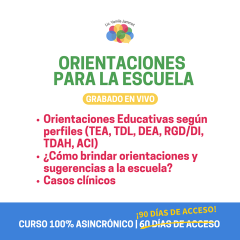 Curso: Orientaciones para la escuela luego de la evaluación
