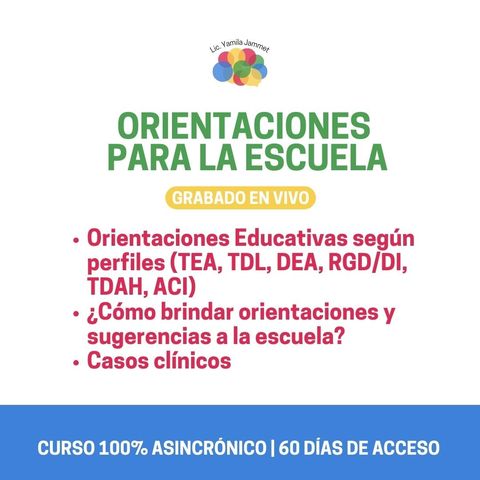 Curso: Orientaciones para la escuela luego de la evaluación