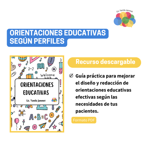 Redacción de Orientaciones Educativas según perfiles