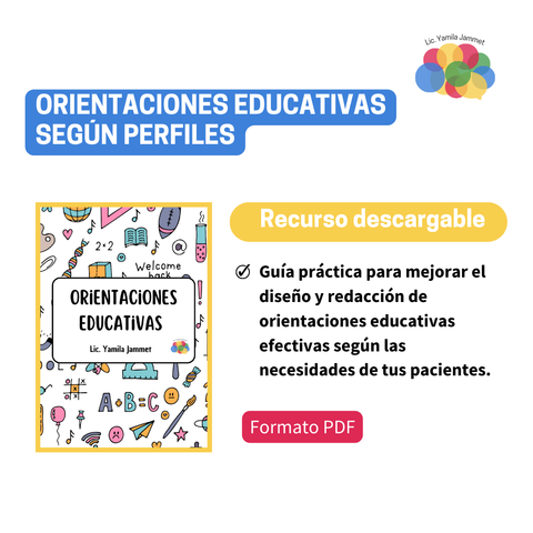 Redacción de Orientaciones Educativas según perfiles