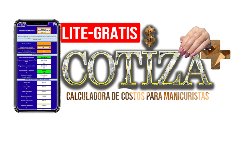 COTIZA 3.0-LITE (Versión gratis)-Calculadora de costos para manicuristas