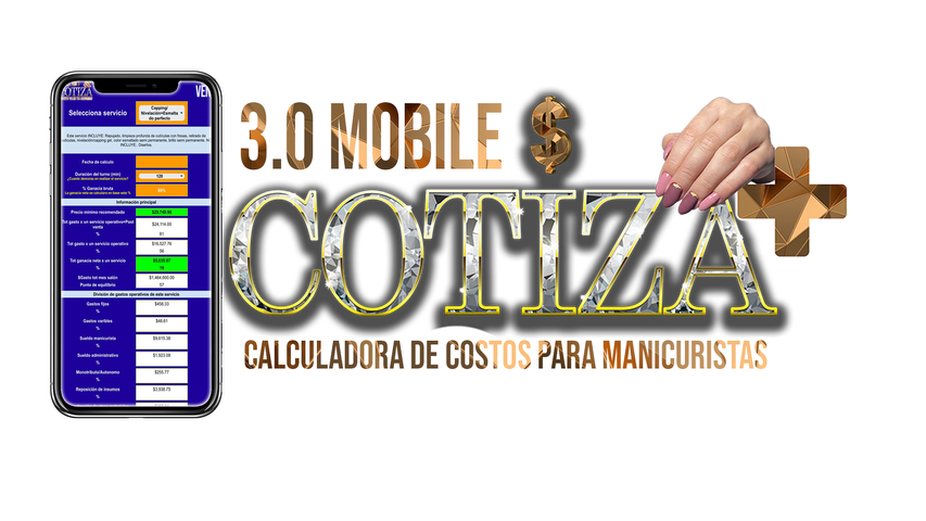 COTIZA 3.0-Calculadora de costos para manicuristas-