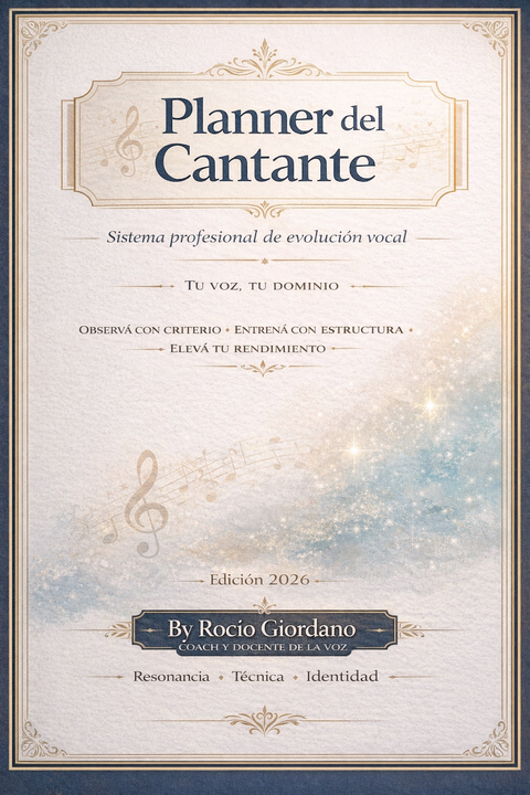 Planner del Cantante + Combo docente  By Rocío Giordano. 