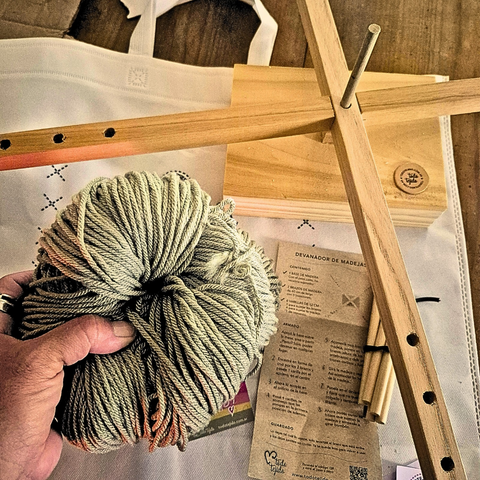 Devanador Manual De Madera + 1 Bolsa Y 1 Madeja De Regalo!!!