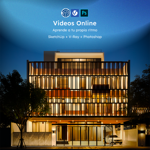Videos Online SketchUp + V-Ray + Photoshop + I.A + Realidad Virtual