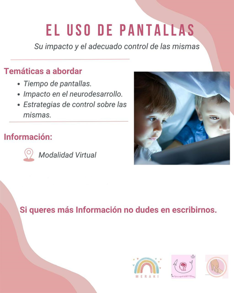 Capacitación sobre El Control de las pantallas en las infancias y adolescencias. 