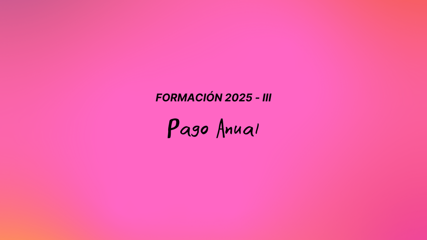 Formación 2025 - III - Anual - Extranjeros