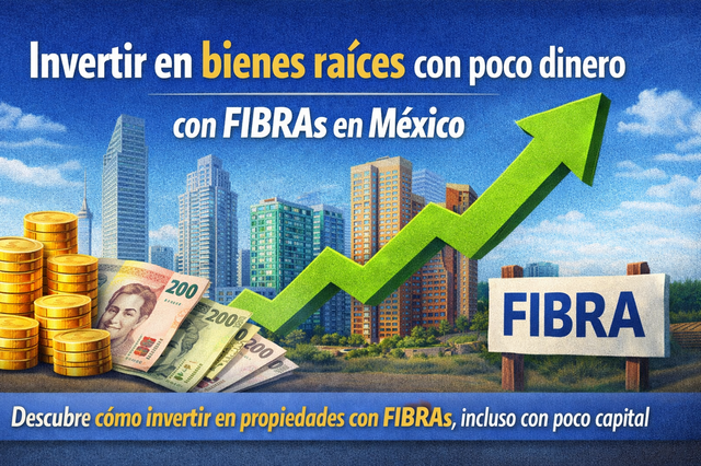 ¿Se puede invertir en bienes raíces con poco dinero? Sí, desde $20 pesos con FIBRAs en México
