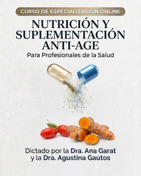 Nutrición y Suplementación Antiage para profesionales de salud