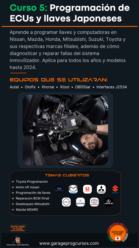 Curso 5: Programacion de ECUS y llaves Japoneses
