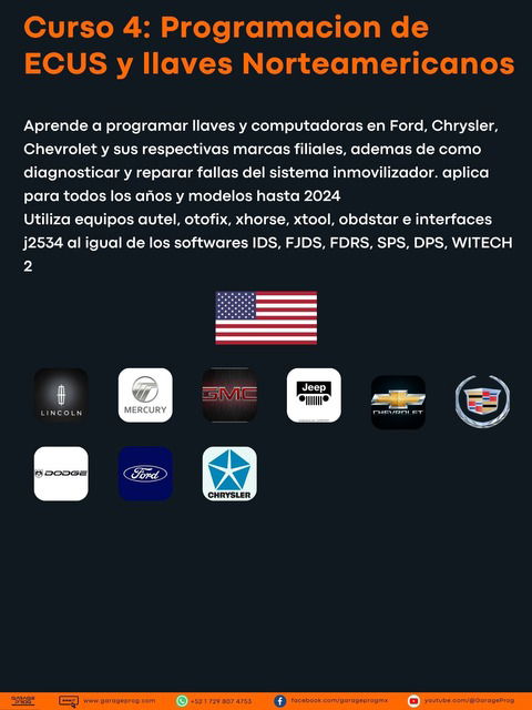 Curso 4: Programacion de ECUS y llaves Norteamericanos