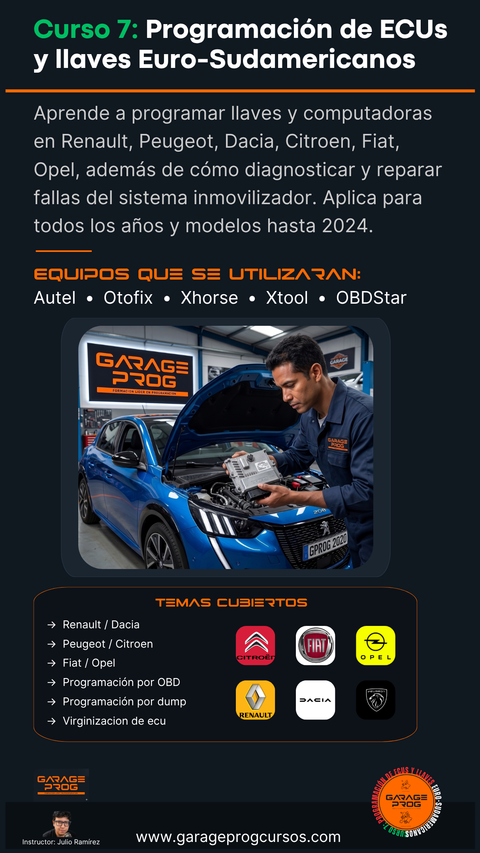 Curso 7: Programacion de ECUS y llaves euro-sudamericanos