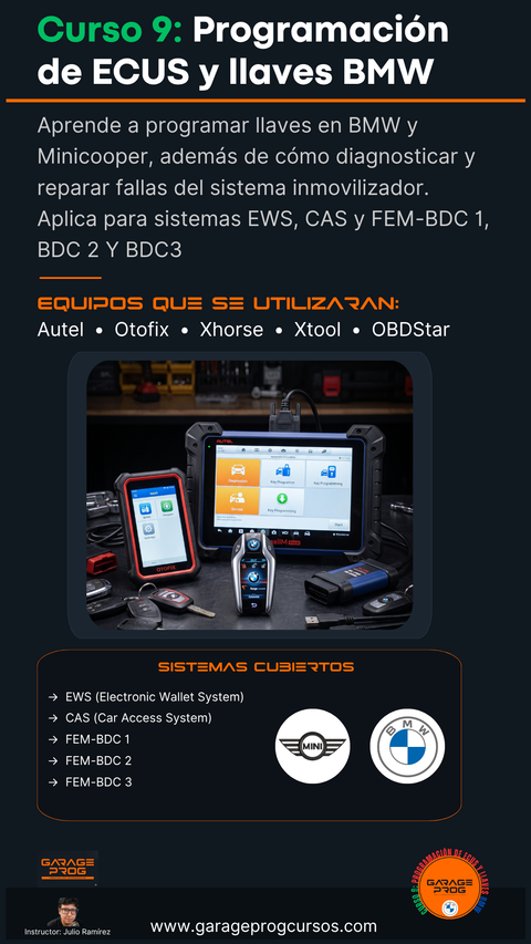 Curso 9: Programacion de ECUS y llaves BMW