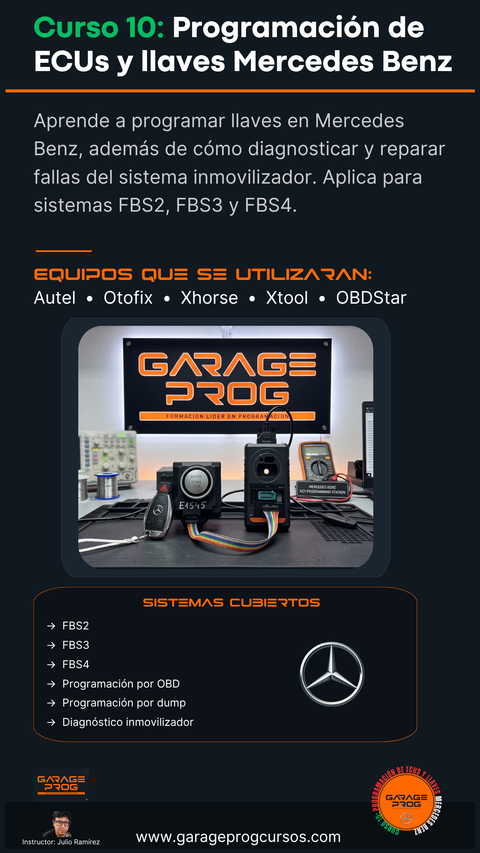 Curso 10: Programacion de ECUS y llaves Mercedes Benz